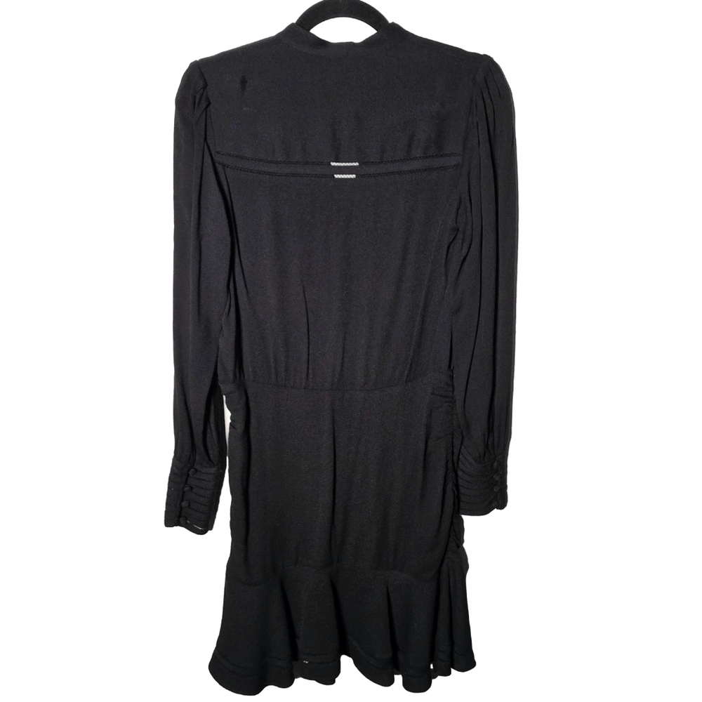 Veronica Beard Jasper Button-front Short Dress Lattice Border In Black Sz 2 (XS) - Picture 13 of 16
